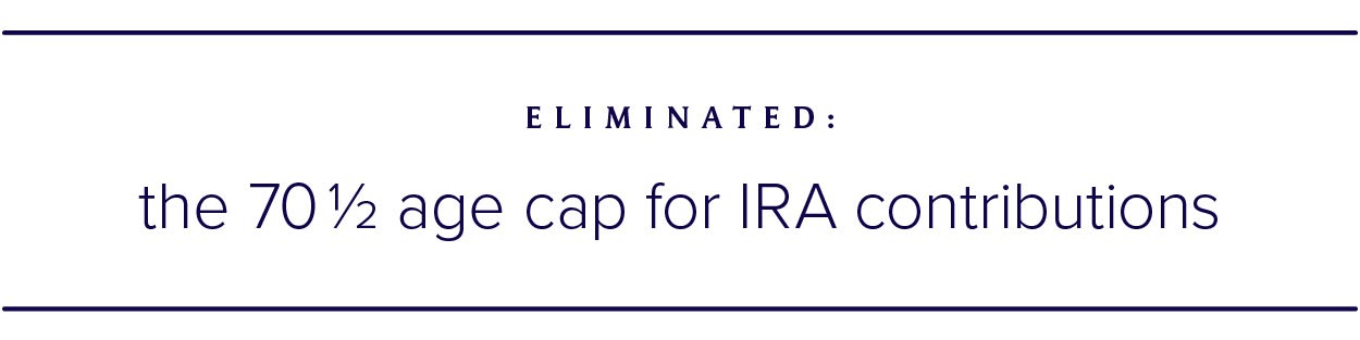 70 1/2 age cap for IRA contributions