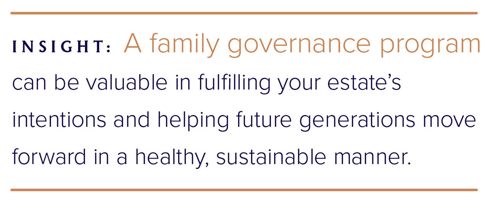 A family governance program can be valuable